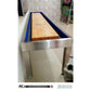 Hudson Brushed Stainless Steel Shuffleboard Table 9'-22' with Custom Finish Options - Gaming Blaze