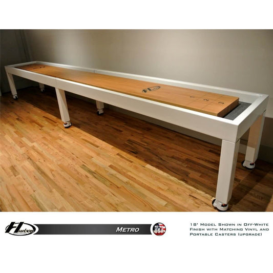 Hudson Shuffleboards Rolling Casters on Shuffleboard Legs - Gaming Blaze