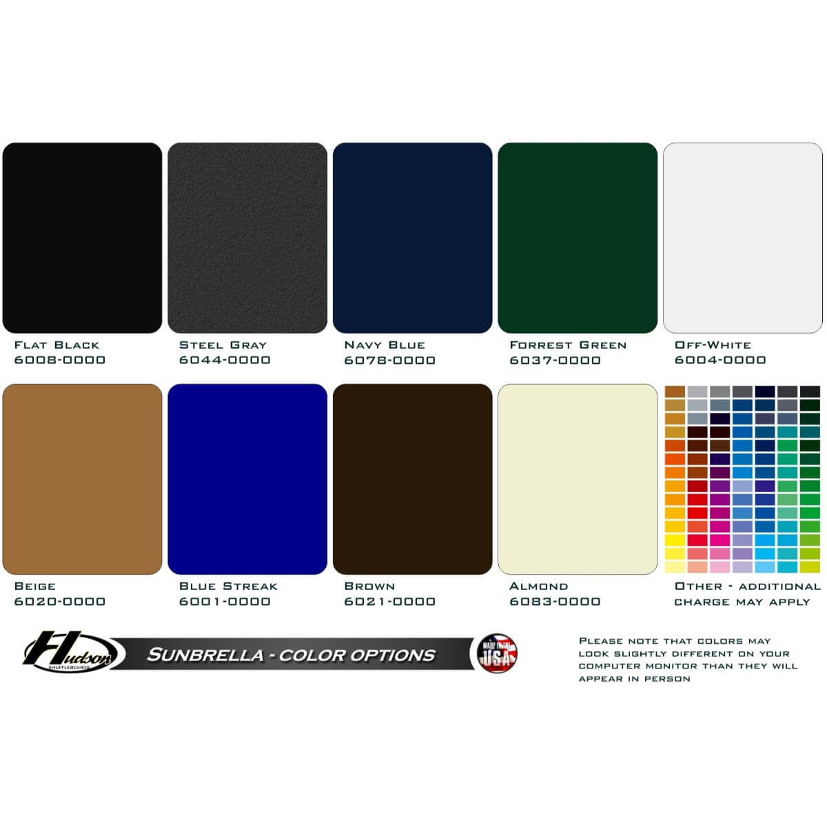 Hudson Shuffleboards All Weather Sunbrella Table Cover - Gaming Blaze