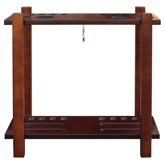 Hathaway Antique Walnut Pool Cue Rack - Gaming Blaze