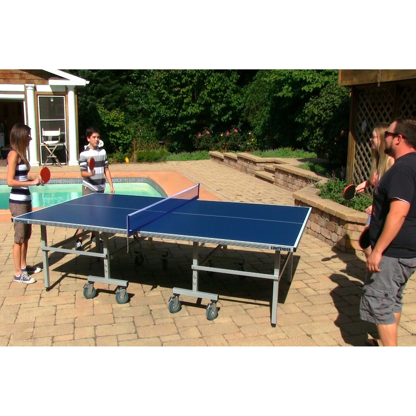Hathaway Contender 9ft Outdoor Ping Pong Table - Gaming Blaze