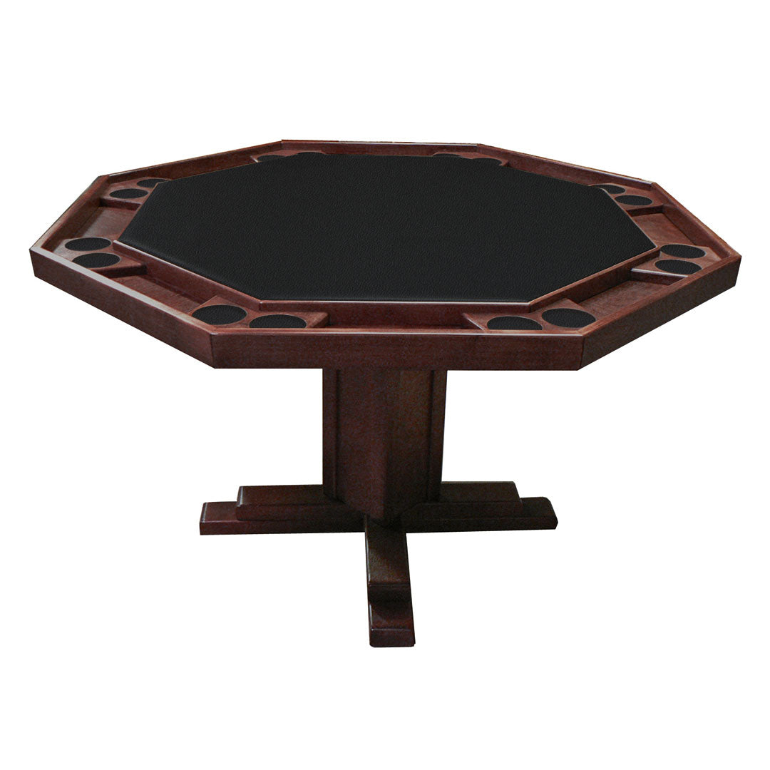 Kestell 52" Octagon Custom Poker Card Table Oak Wood 8 Person - Gaming Blaze