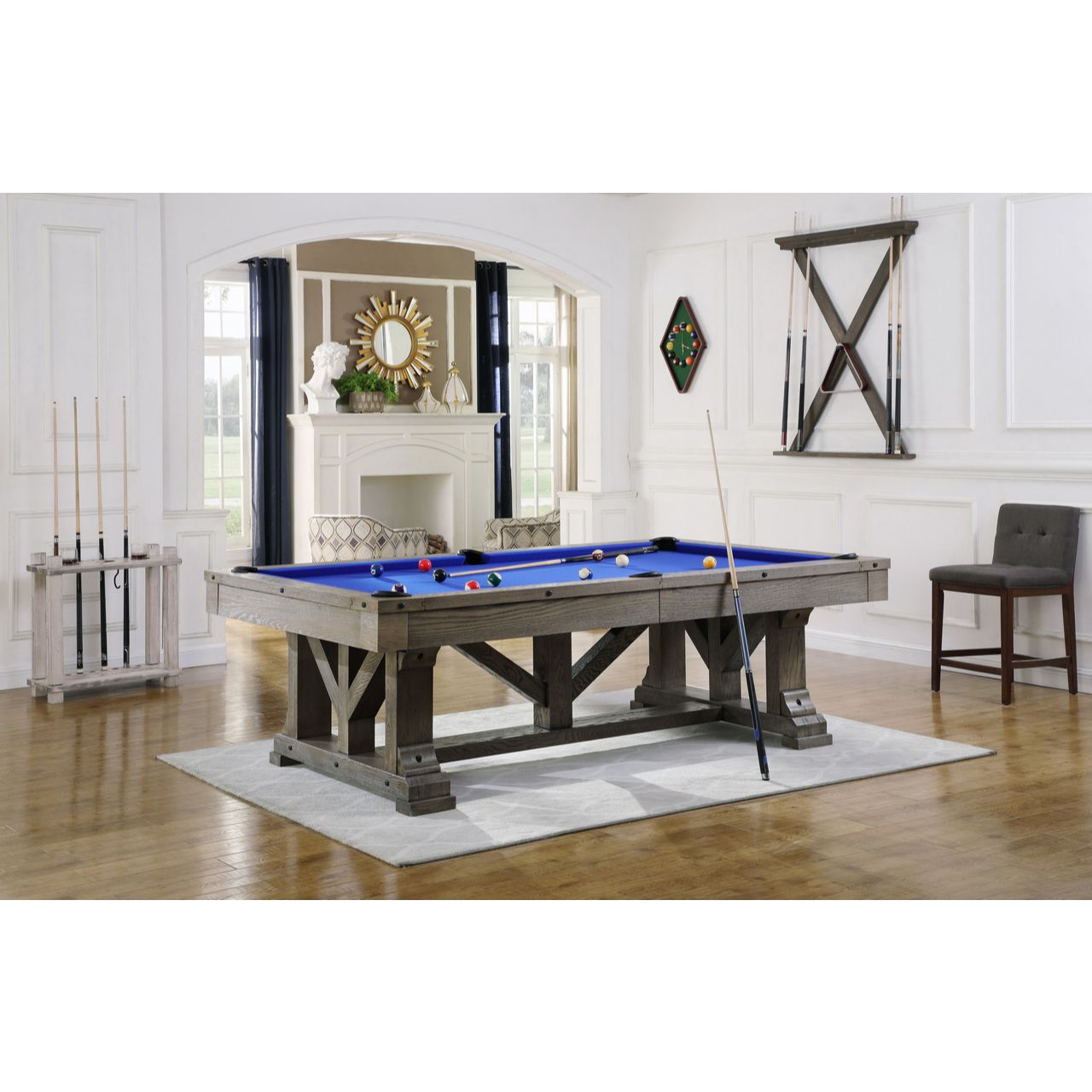 Playcraft Cross Creek Slate Pool Table with Optional Dining Top - Gaming Blaze