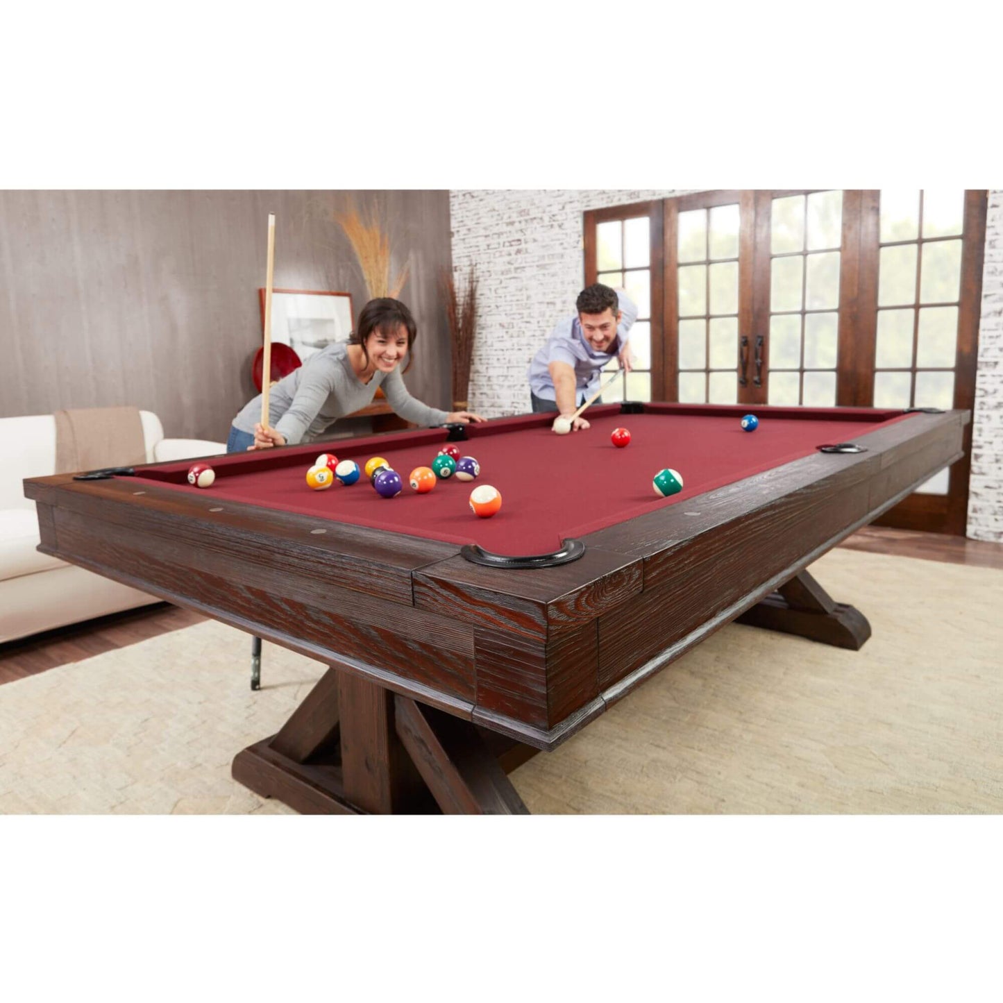 Playcraft Brazos River 8' Slate Pool Table with Optional Dining Top - Gaming Blaze