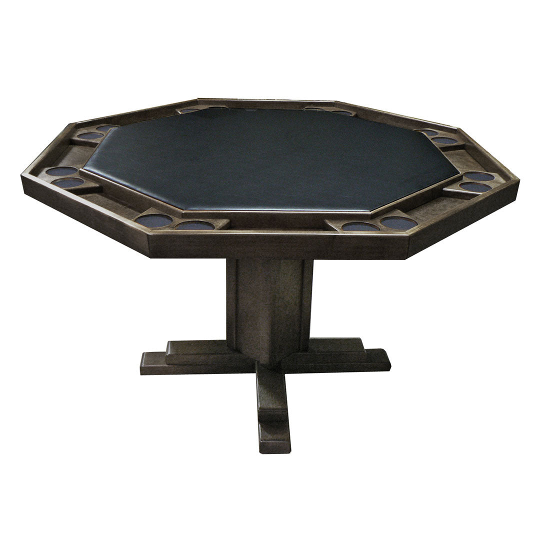 Kestell 52" Octagon Custom Poker Card Table Oak Wood 8 Person - Gaming Blaze