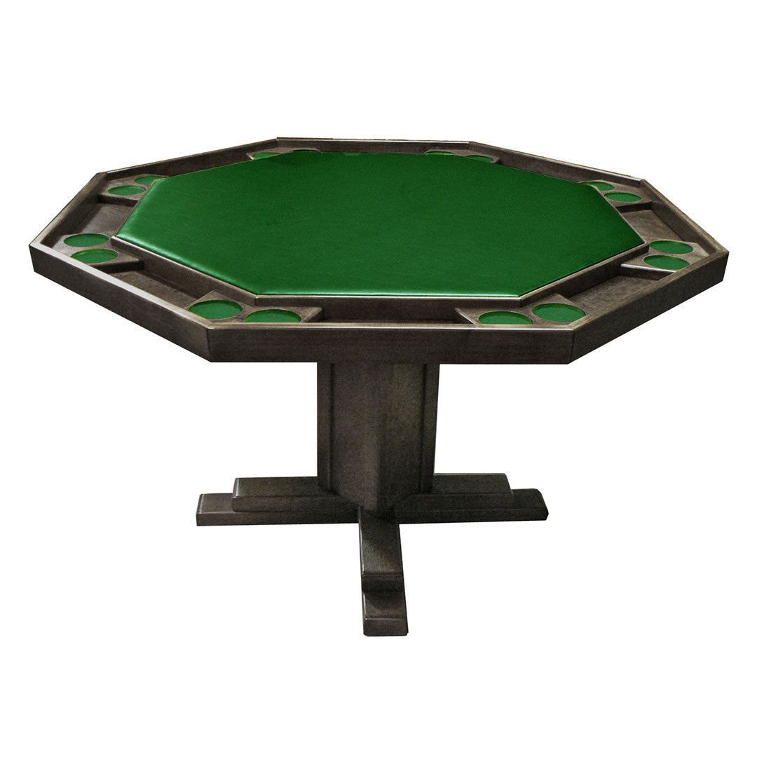 Kestell 52" Octagon Custom Poker Card Table Oak Wood 8 Person - Gaming Blaze