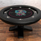 BBO Poker Tables Ginza LED Black Round Poker Table