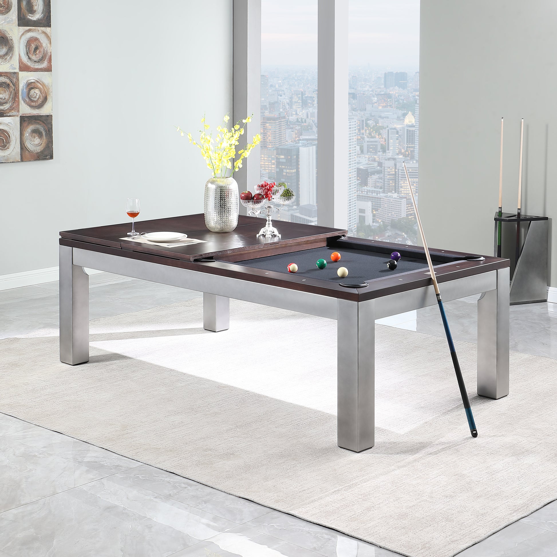 Playcraft Genoa Slate Pool Table with Dining Top - Gaming Blaze