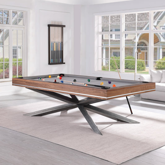 Playcraft Astral 8' Slate Pool Table, Walnut - Gaming Blaze