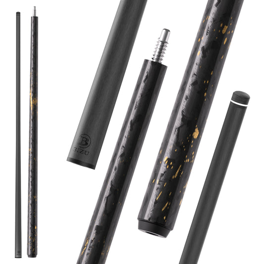 MARS IMPACT carbon fiber pool cue 58 inch Black Gold edition