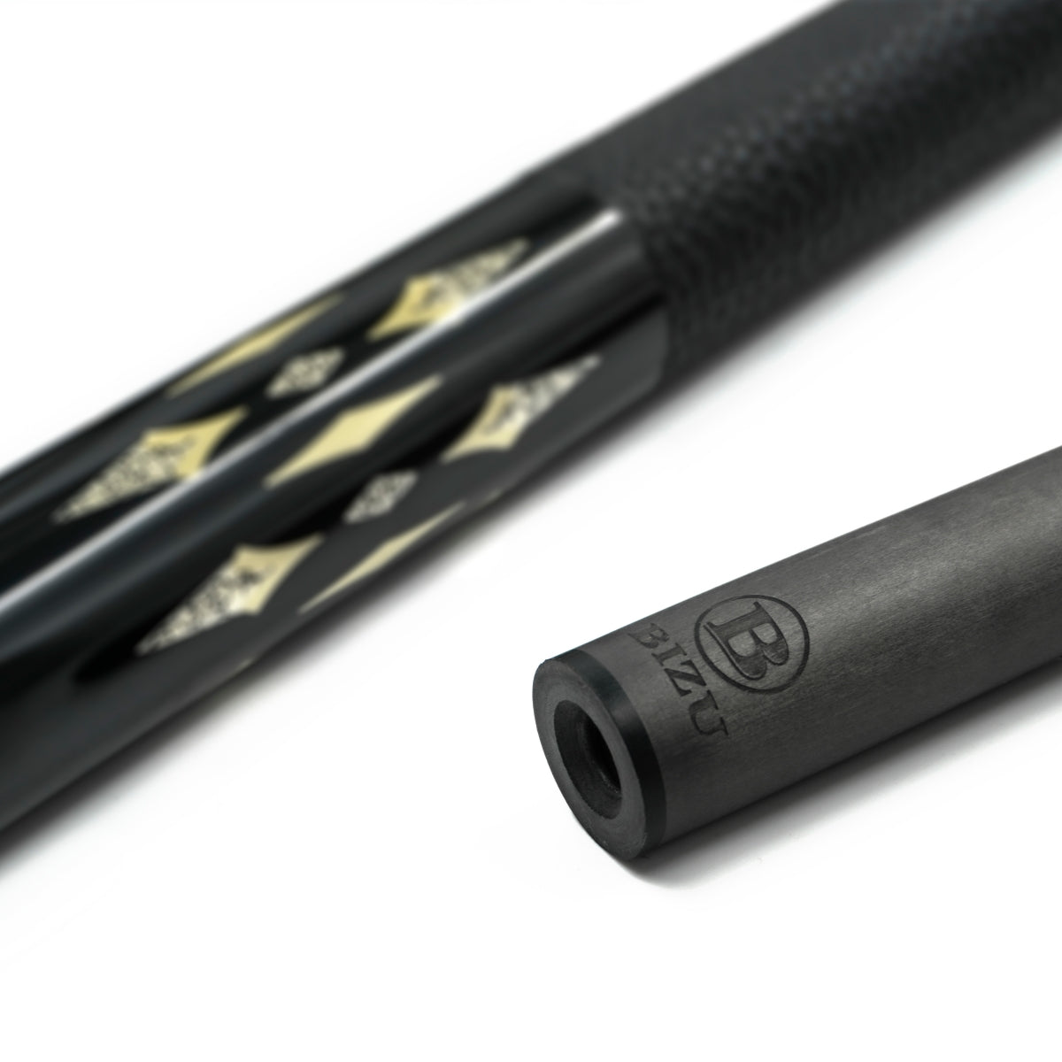 Full view of NEBULA Blocks carbon fiber billiard pool cue