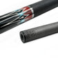 NEBULA 58" Carbon Fiber Pool Cue – Microfiber Leather Wrap | Flames