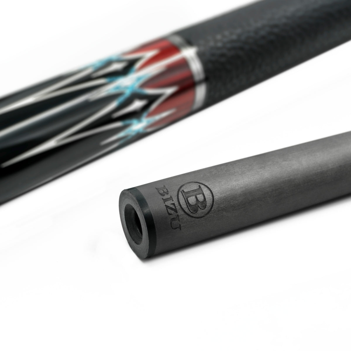 NEBULA 58" Carbon Fiber Pool Cue – Microfiber Leather Wrap | Flames