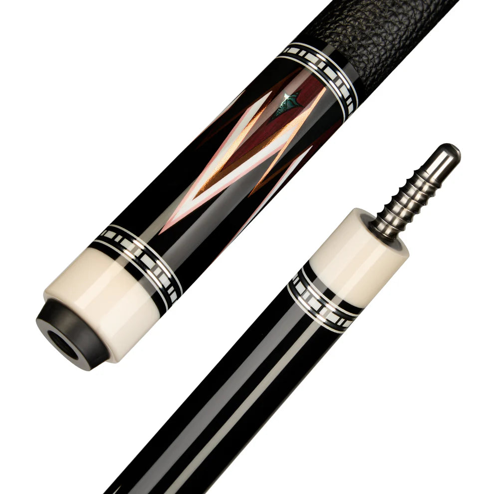NEBULA 58 inch carbon fiber pool cue midnight storm design with leather grip and radial joint low deflection billiard cue
