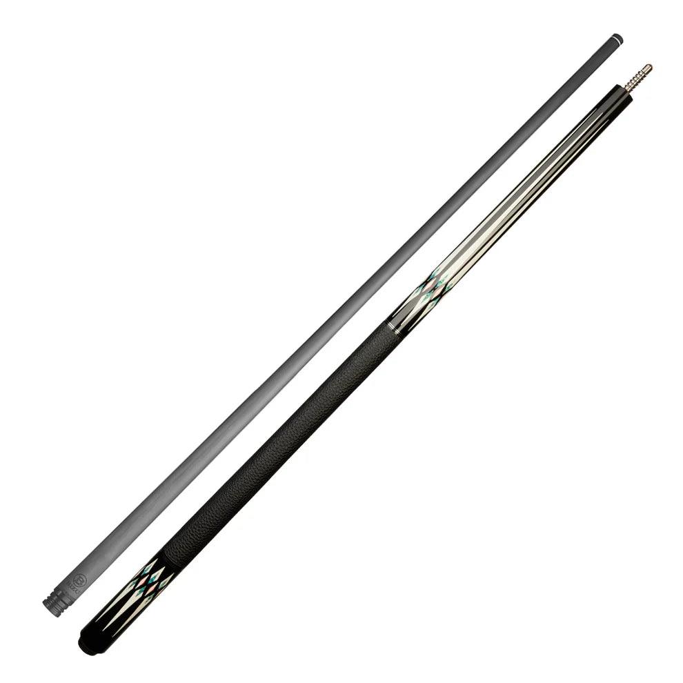 NEBULA 58 inch carbon fiber pool cue phantom prism design with leather grip and radial joint low deflection billiard cue