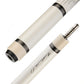 NEBULA 58 inch white carbon fiber pool cue with leather grip and radial joint low deflection billiard cue