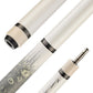 NEBULA 58 inch white carbon fiber pool cue with leather grip and radial joint low deflection billiard cue