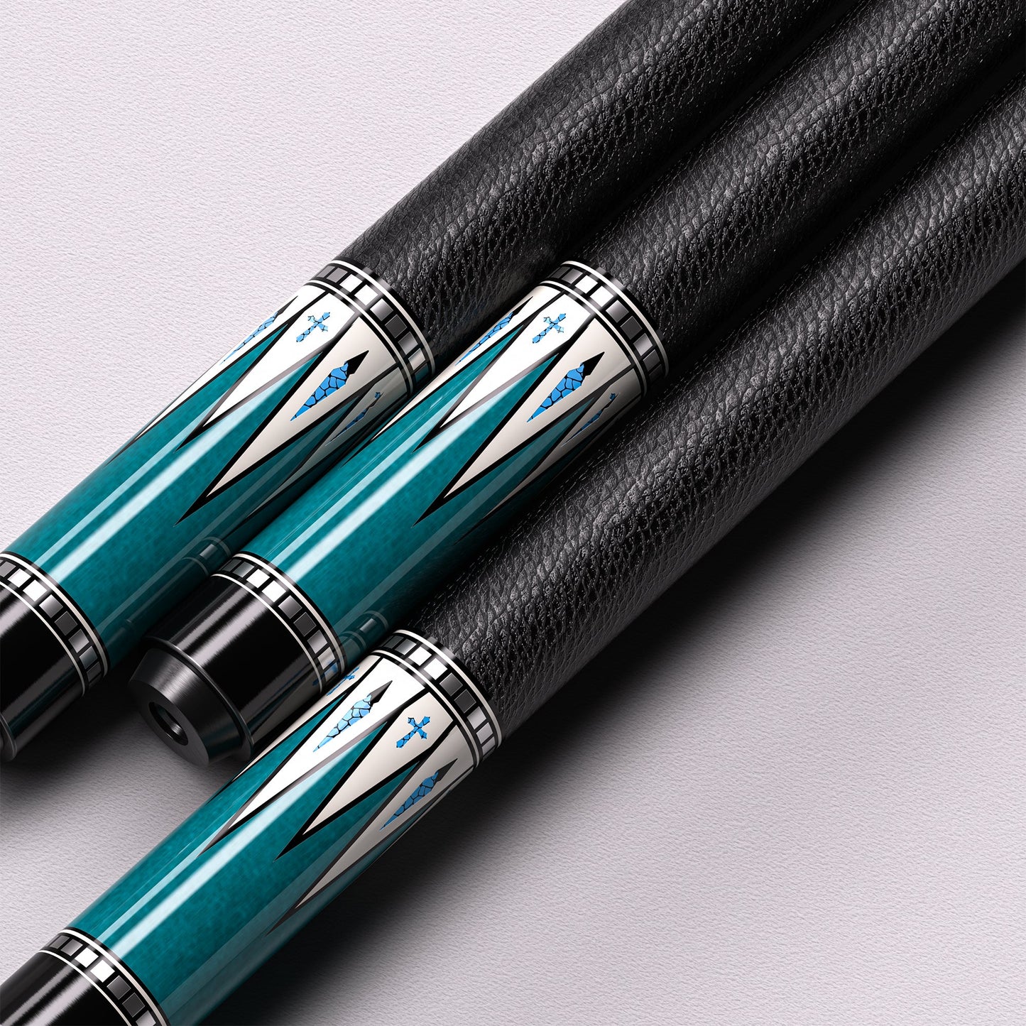 Full view of NEBULA Dreamlike Jade carbon fiber billiard cue