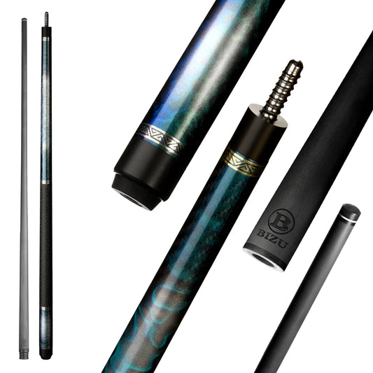 Ocean Star blue dream carbon fiber pool cue 58 inch toray t800 shaft low deflection billiard cue professional