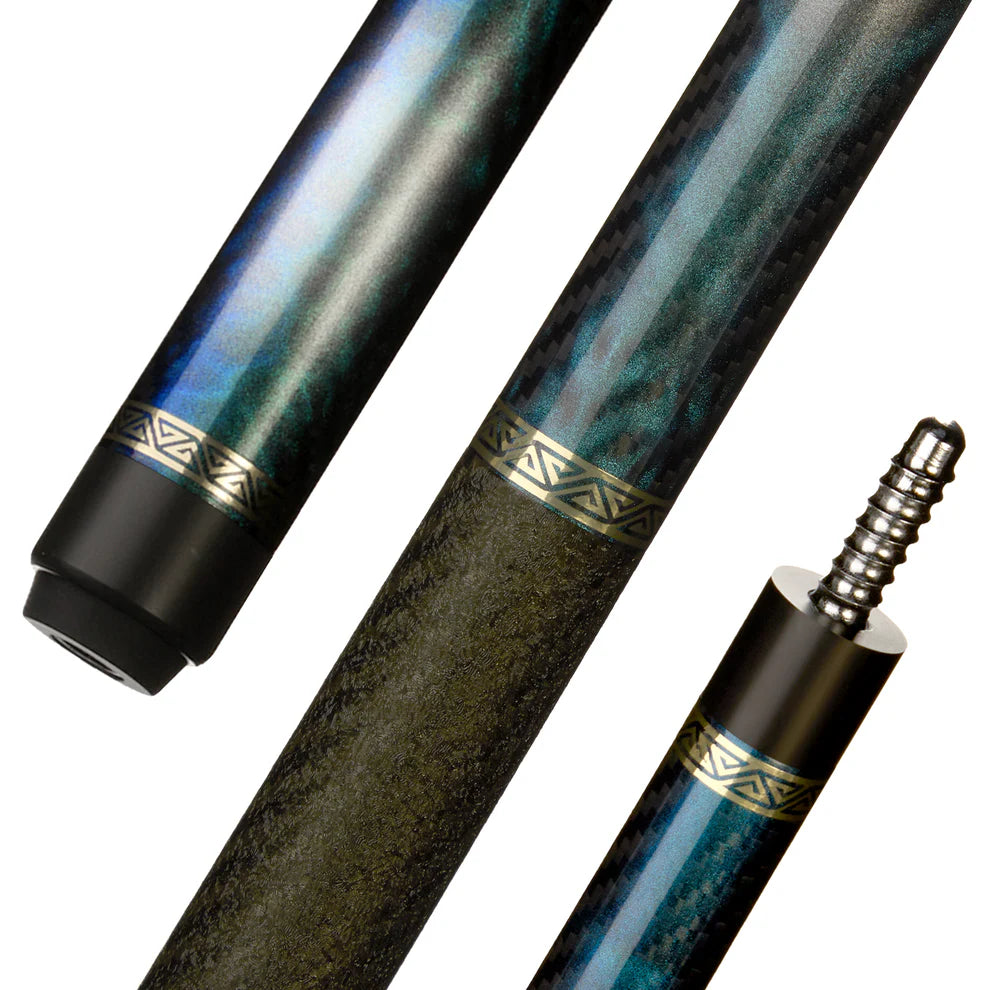 Ocean Star blue dream carbon fiber pool cue 58 inch toray t800 shaft low deflection billiard cue professional