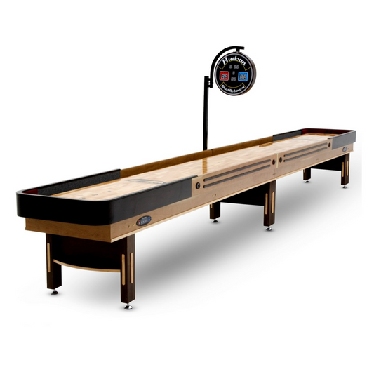 Grand Hudson Shuffleboard Table 9'-22' with Custom Stain Options - Gaming Blaze