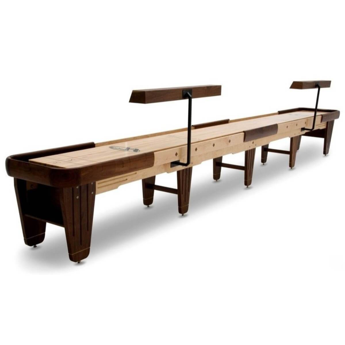 Hudson Dominator Shuffleboard Table 9'-22' with Custom Wood and Stain Options - Gaming Blaze