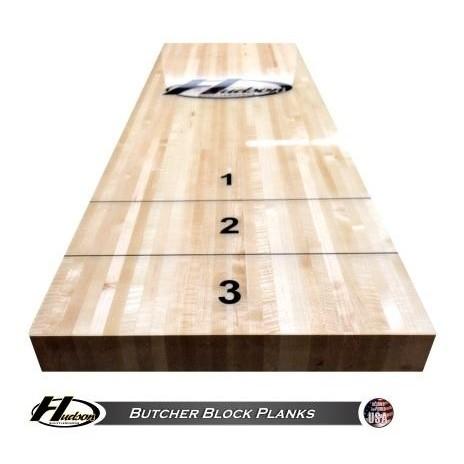 Hudson Shuffleboards 3" Thick Hard Rock Maple Shuffleboard Butcher Block Plank - Gaming Blaze