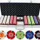 JP Commerce Lucky Horseshoe 500 Piece Clay Poker Chip Set 13.5 gram - Gaming Blaze