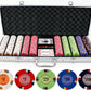 JP Commerce Lucky Horseshoe 500 Piece Clay Poker Chip Set 13.5 gram - Gaming Blaze