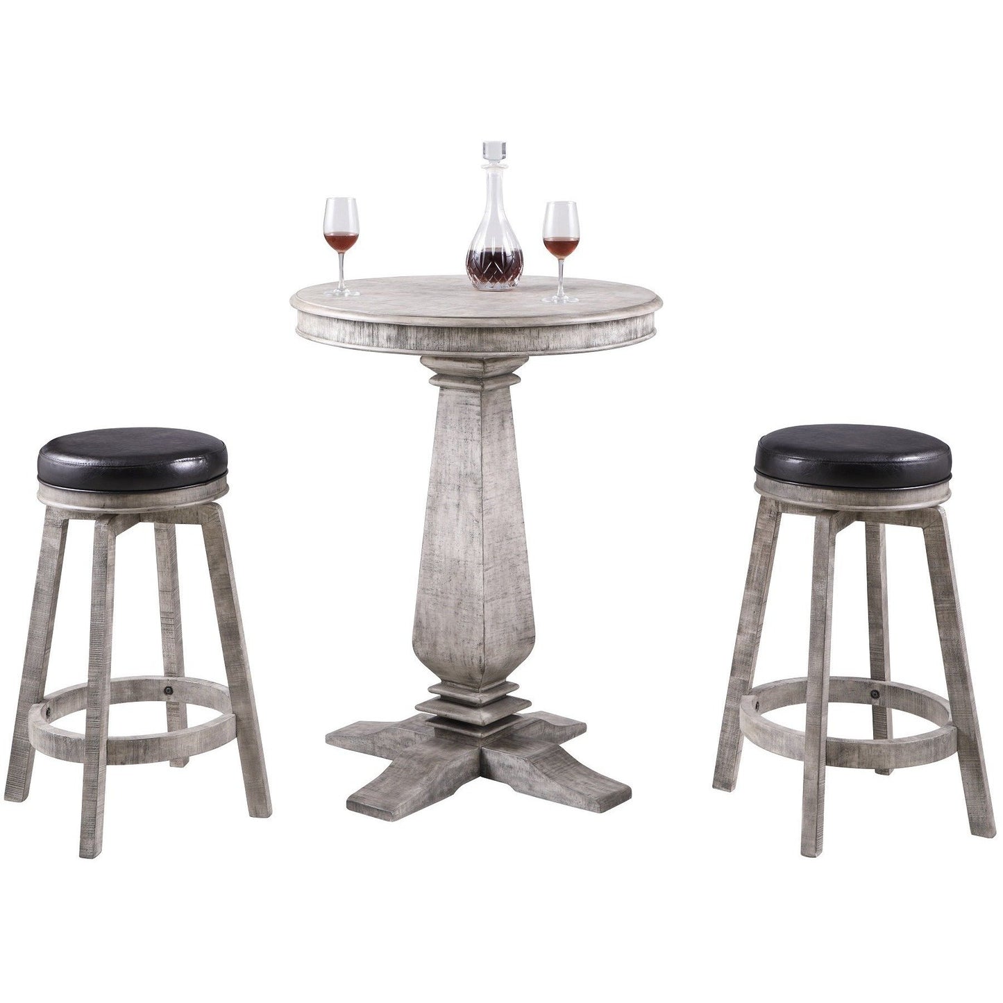 Hathaway Montecito 3 Piece Pub Table Set - Gaming Blaze