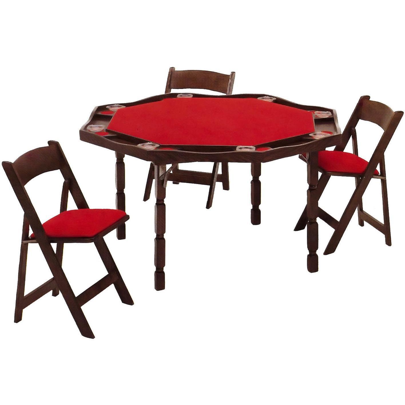 Kestell 57" Oak Contemporary Octagon Folding Poker Table 8 Person - Gaming Blaze