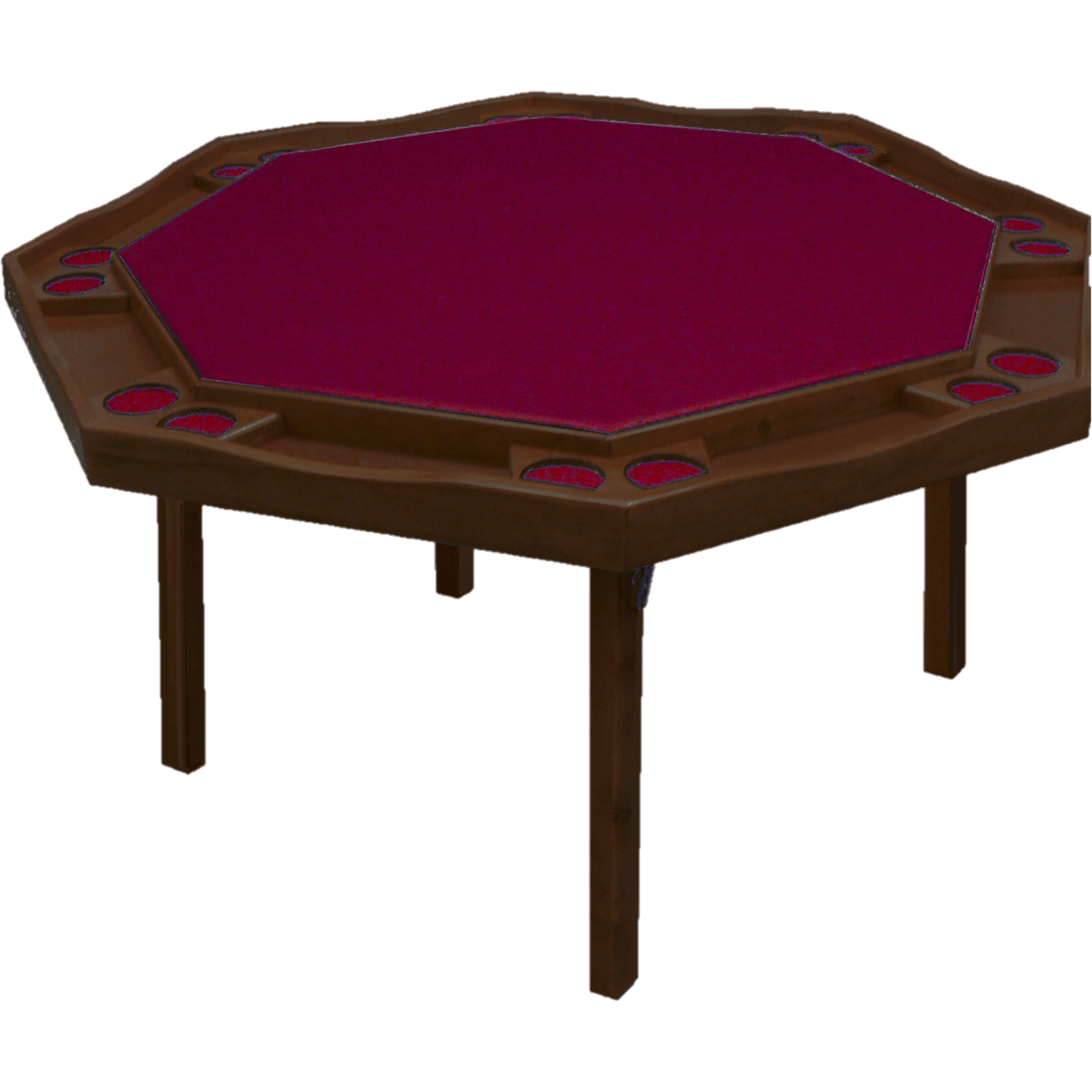 Kestell 57" Oak Contemporary Octagon Folding Poker Table 8 Person - Gaming Blaze