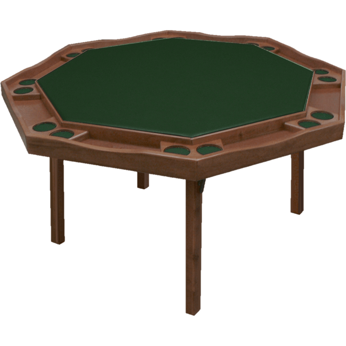 Kestell 57" Oak Contemporary Octagon Folding Poker Table 8 Person - Gaming Blaze