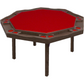 Kestell 57" Oak Contemporary Octagon Folding Poker Table 8 Person - Gaming Blaze