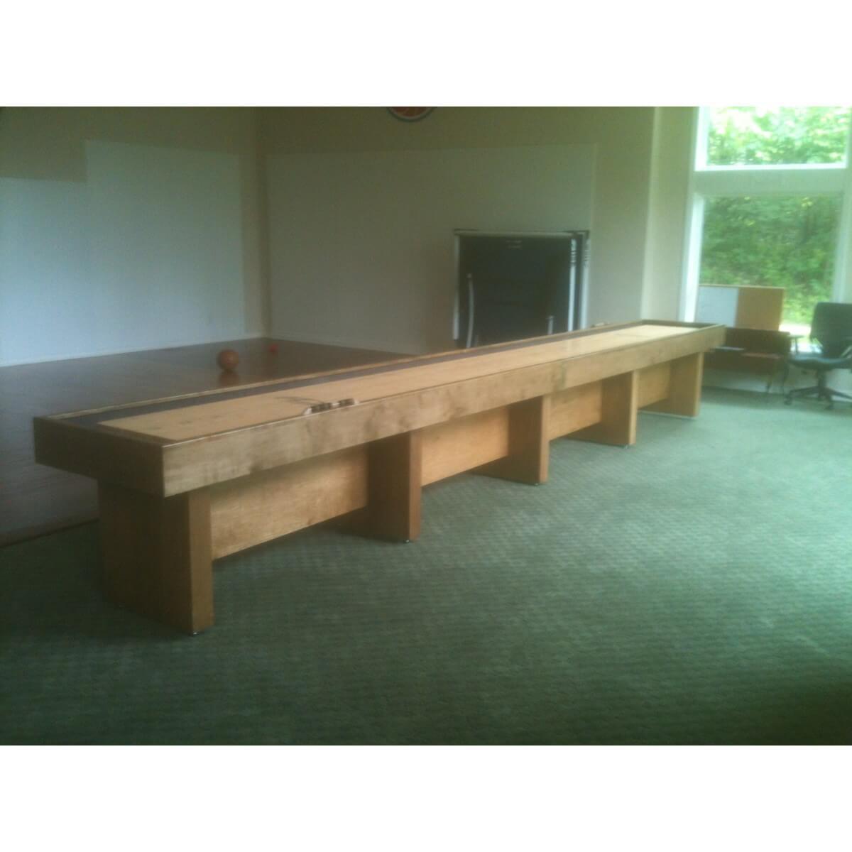 Hudson Berkeley Shuffleboard Table 9'-22' with Custom Stains - Gaming Blaze