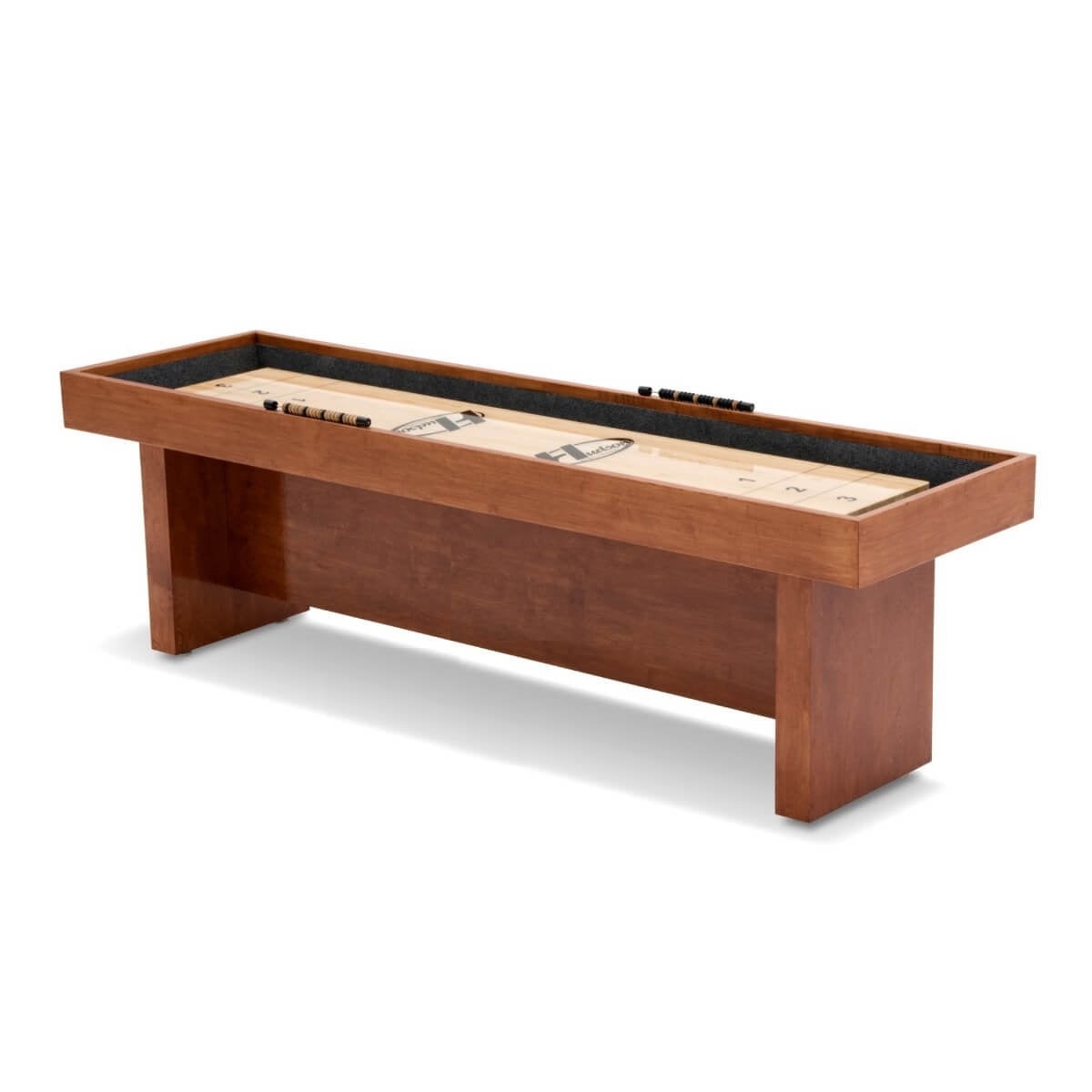 Hudson Berkeley Shuffleboard Table 9'-22' with Custom Stains - Gaming Blaze