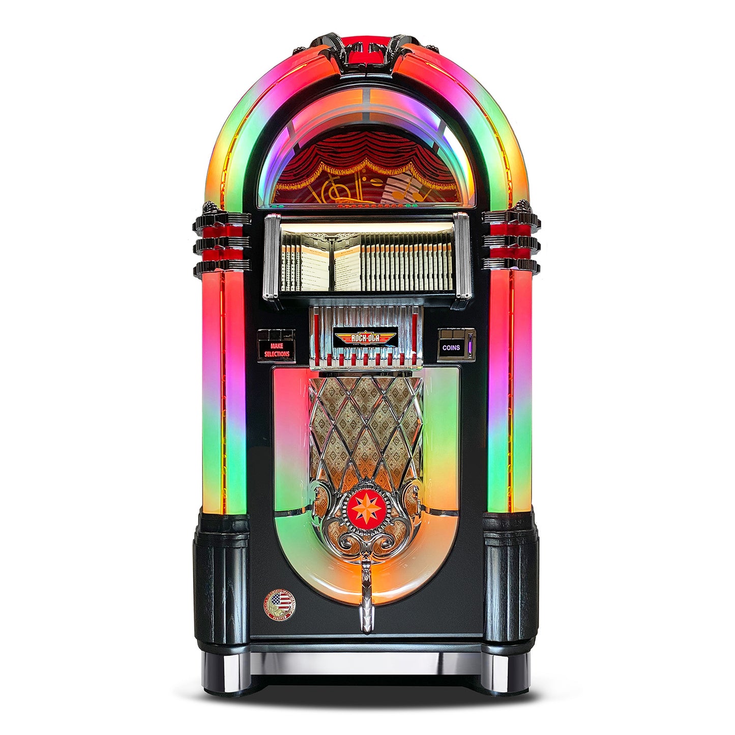 Rock-Ola Bubbler CD Jukebox In Black - Gaming Blaze