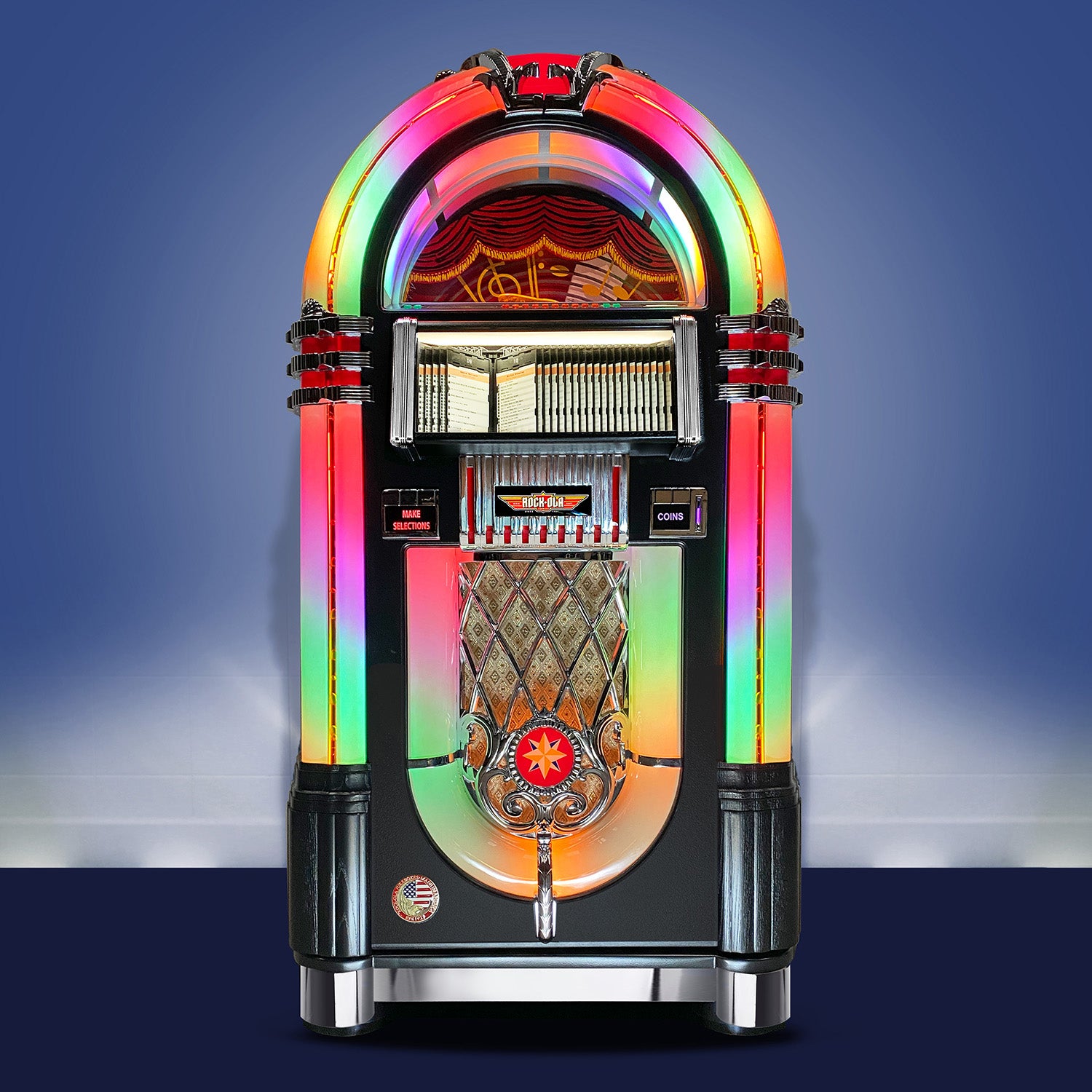 Rock-Ola Bubbler CD Jukebox In Black - Gaming Blaze