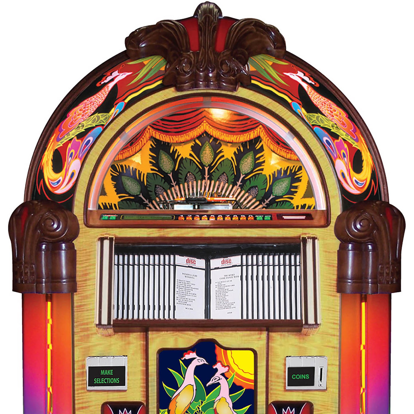 Rock-Ola Bubbler Peacock CD Jukebox - Gaming Blaze