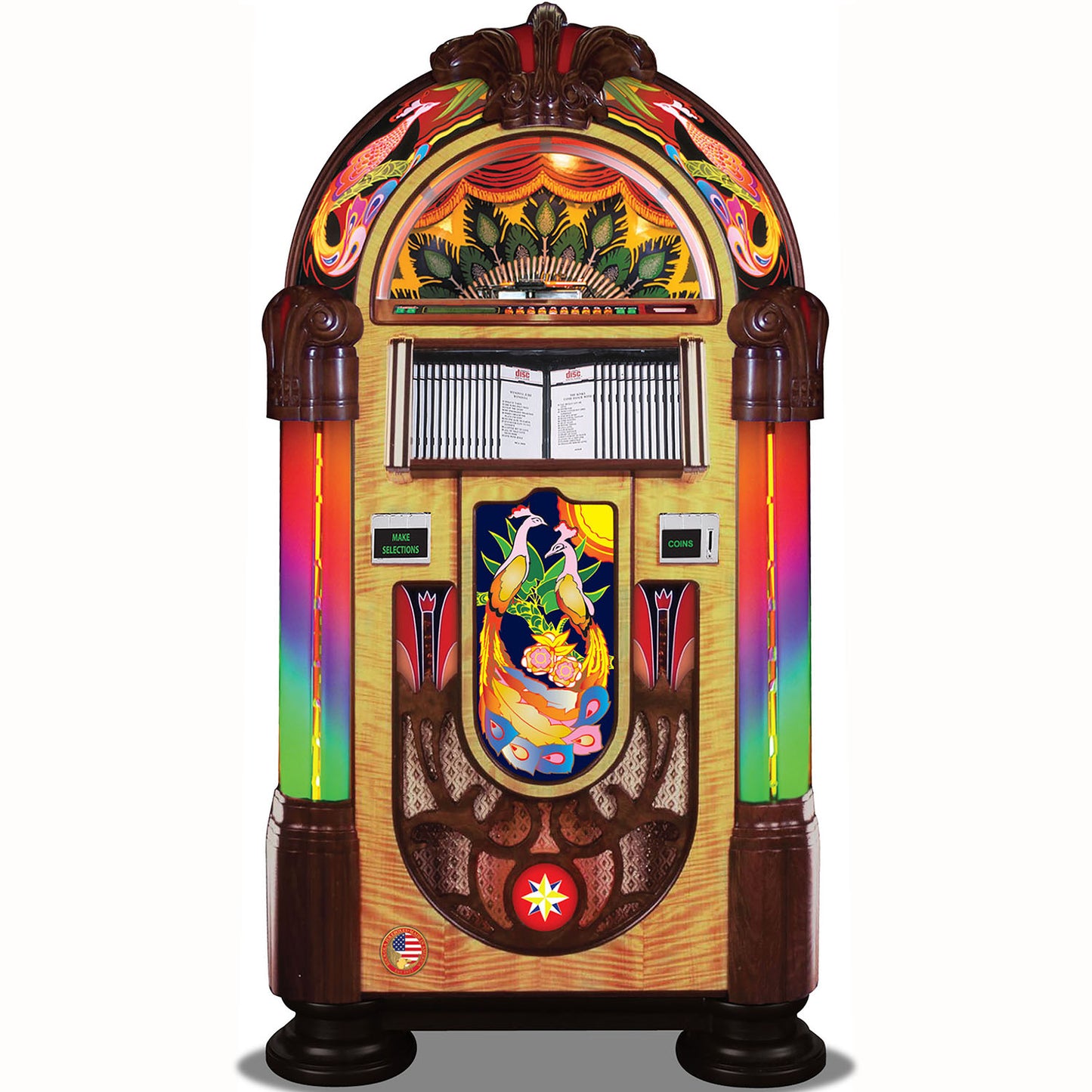 Rock-Ola Bubbler Peacock CD Jukebox - Gaming Blaze