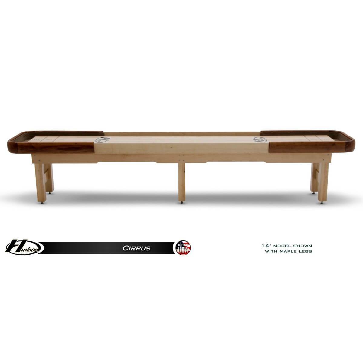 Hudson Cirrus Shuffleboard Table 9'-22' Indoor/Outdoor with Custom Wood Options - Gaming Blaze