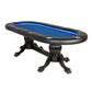 BBO Poker Tables Elite Alpha LED Black Oval Poker Table 10 Person - Gaming Blaze