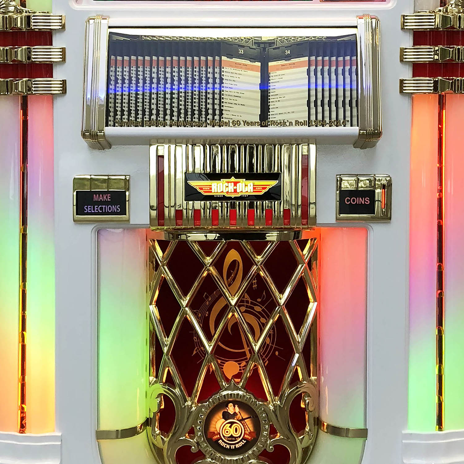 Buy Rock-Ola Bubbler Elvis CD Gloss White with Free Shipping