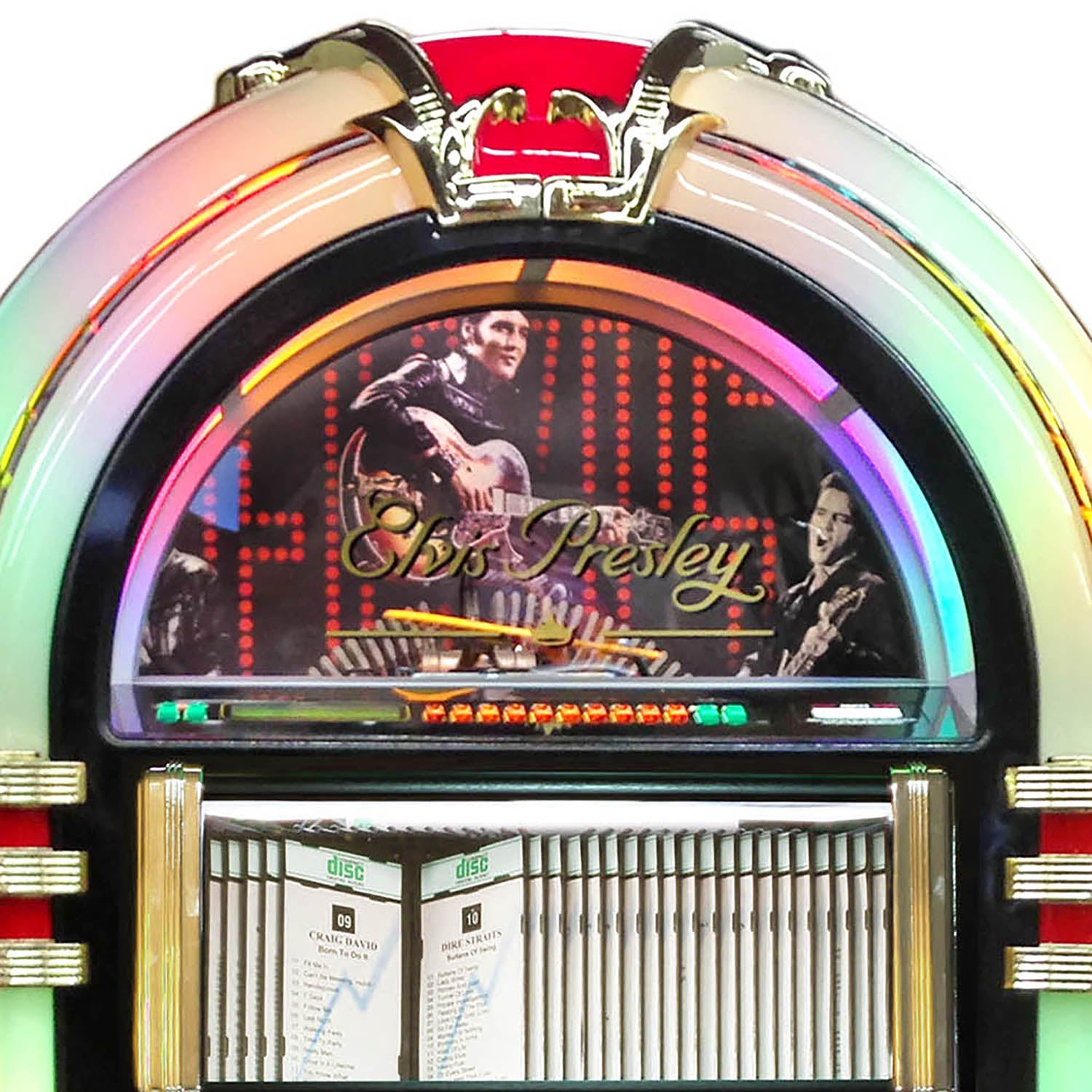 Rock-Ola Bubbler Elvis CD Jukebox in Black - Gaming Blaze