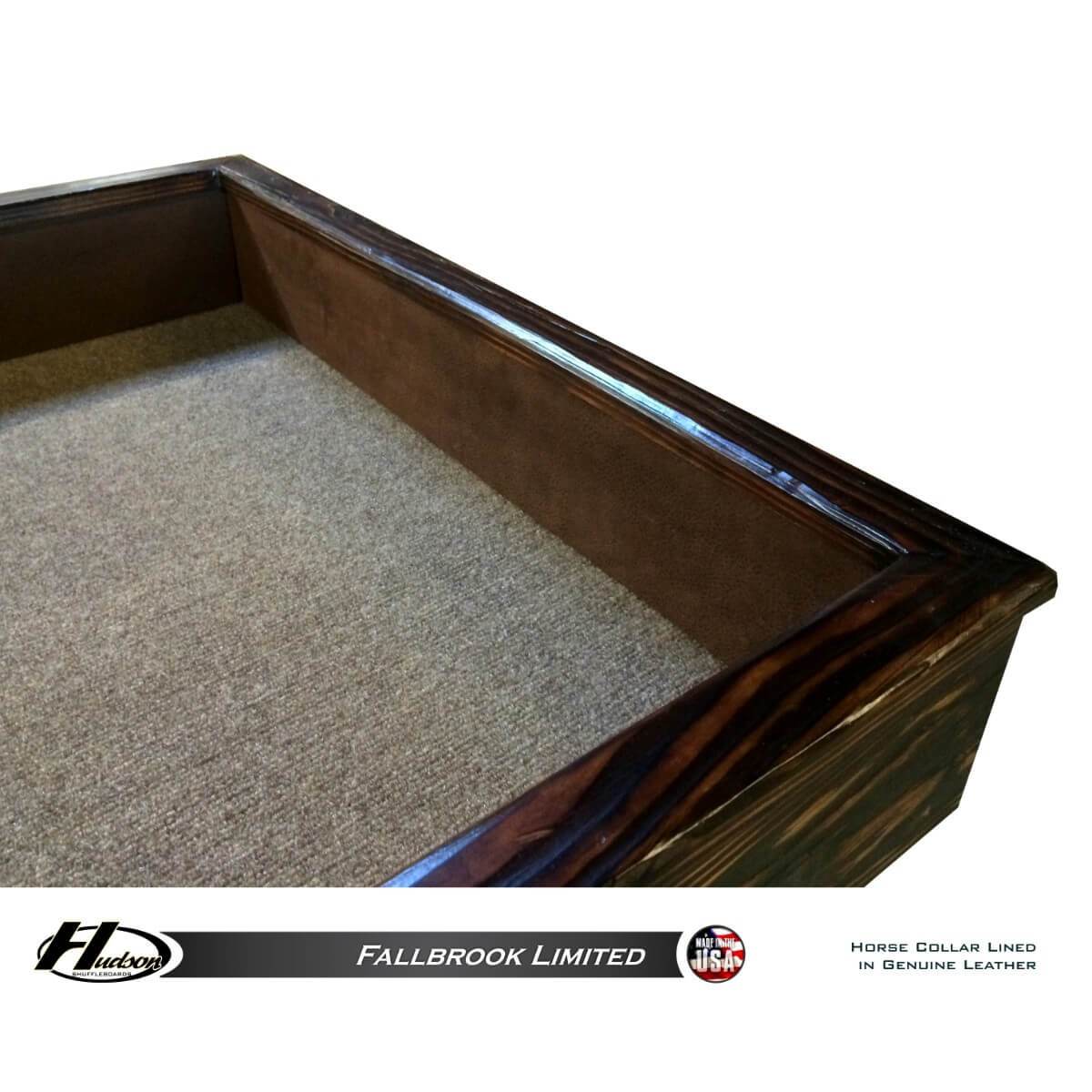 Hudson Fallbrook Limited Shuffleboard Table 9'-22' with Custom Stain Options - Gaming Blaze
