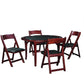 RAM Game Room 48" Folding Poker Table Set with 4 Folding Chairs - Gaming Blaze