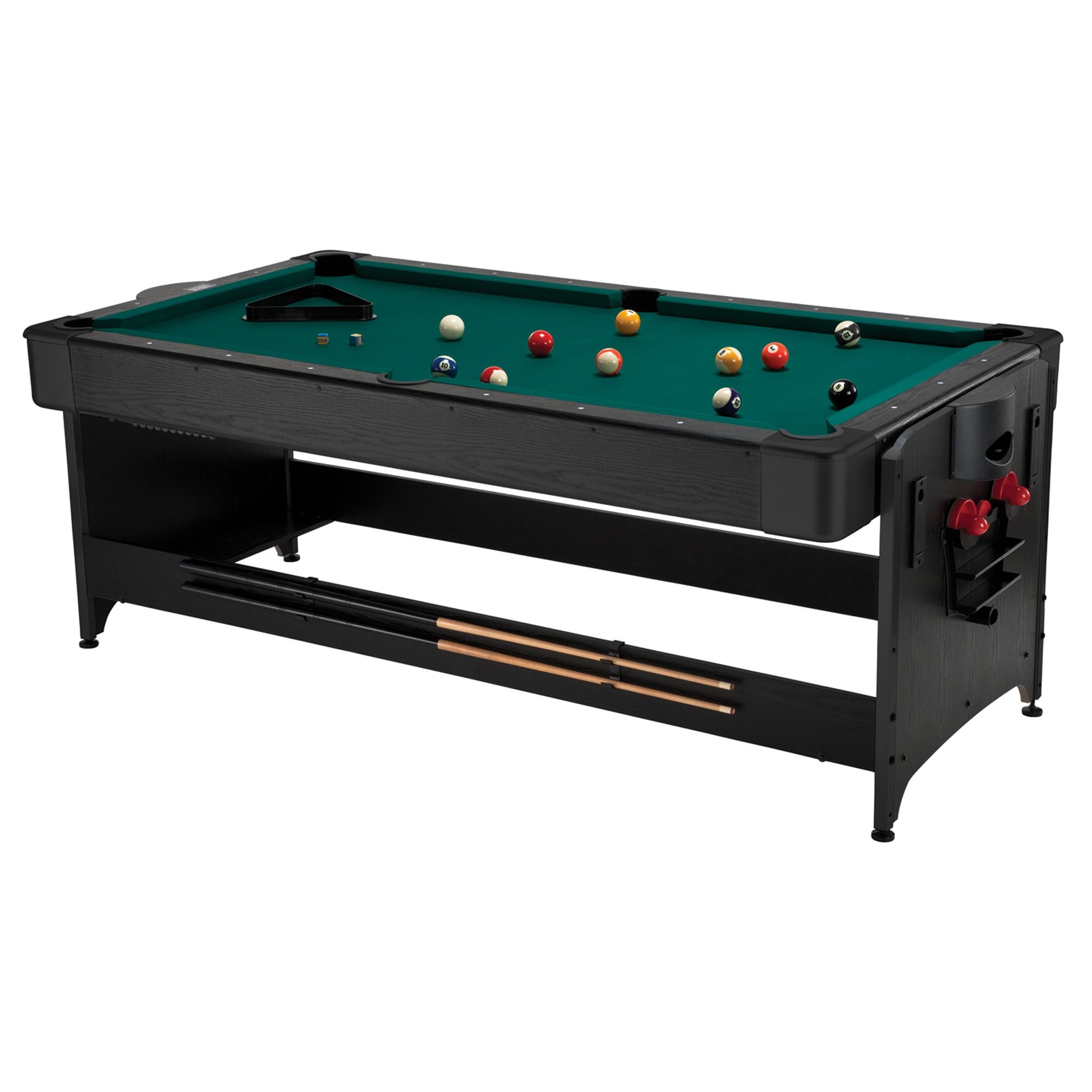 Fat Cat Original Pockey 7ft Black 3 in 1 Multi Game Table - Gaming Blaze