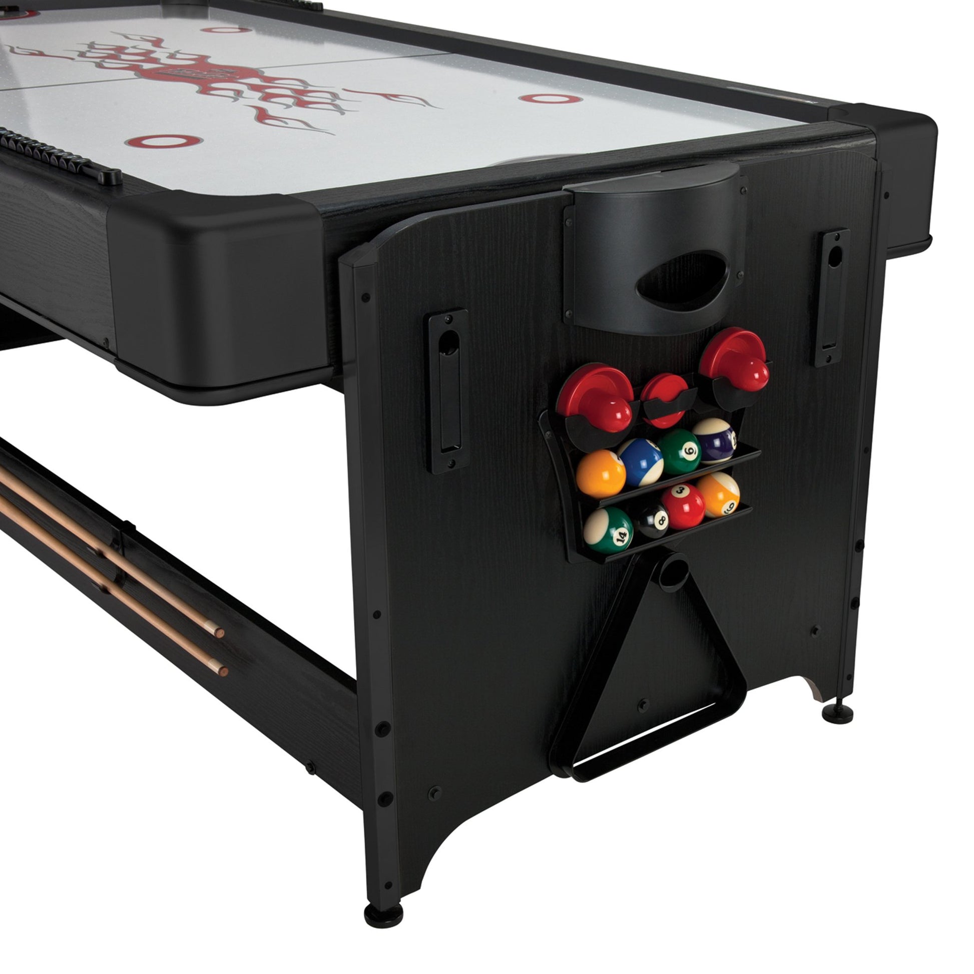 Fat Cat Original Pockey 7ft Black 3 in 1 Multi Game Table - Gaming Blaze