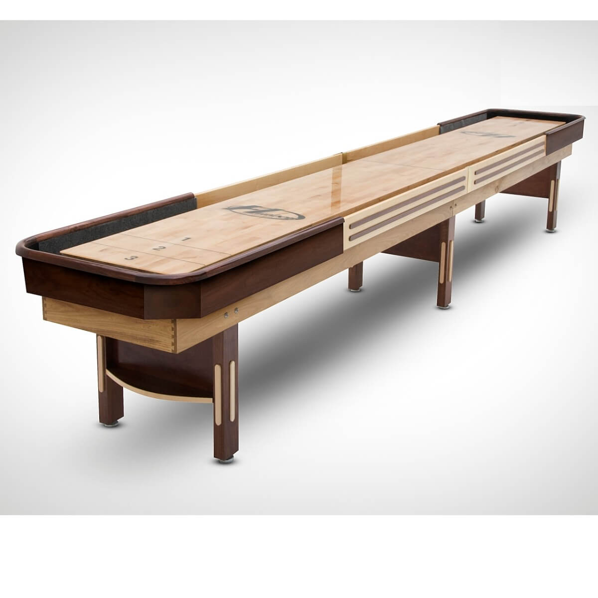 Grand Hudson Deluxe Hybrid Shuffleboard Table 9'-22' with Custom Stain Options - Gaming Blaze