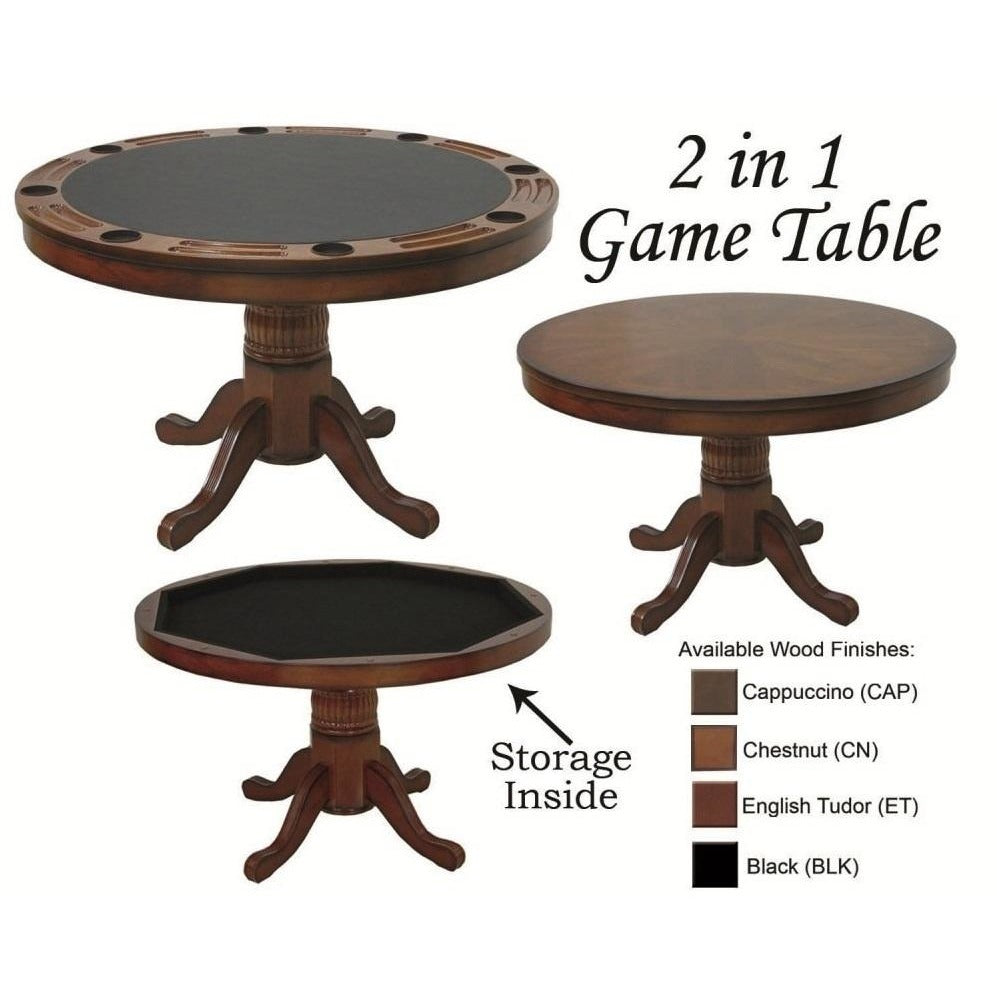 RAM Game Room 2 in 1 Round Poker Table 48" - Gaming Blaze